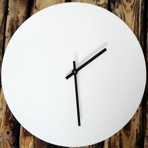 Nástenné hodiny kruh HDF Oliva: Čierne ručičky HDF - čierna 30 cm 3436-21954 PR0066- wall clock HEU-