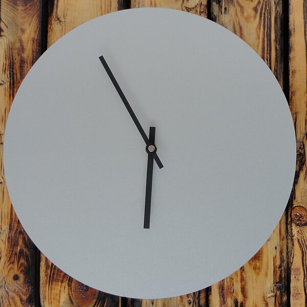 Nástenné hodiny kruh HDF Oliva: Čierne ručičky HDF - čierna 30 cm 3436-21954 PR0066- wall clock HEU-