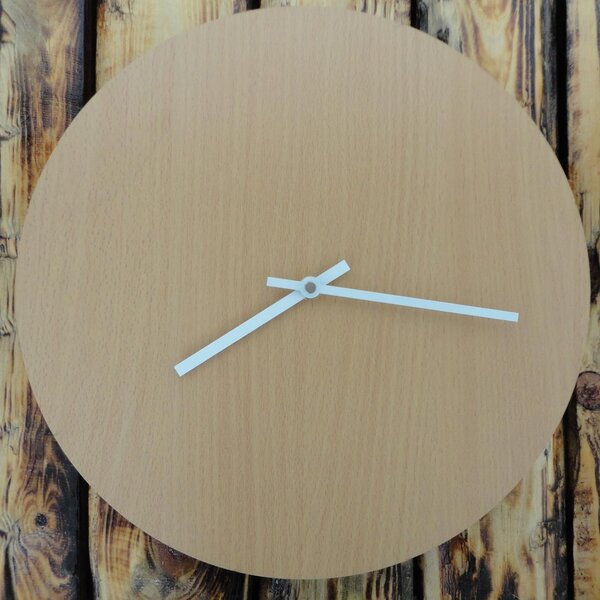 Nástenné hodiny kruh HDF Oliva: Čierne ručičky HDF - čierna 30 cm 3436-21954 PR0066- wall clock HEU-
