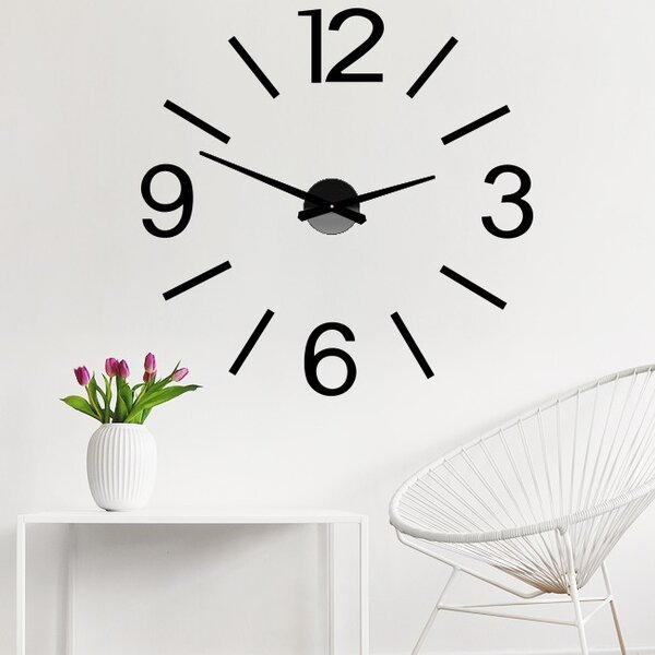 Nástenné hodiny do kuchyne | AUKRO: Čierna Ral 9005 Farba čierna RAL 9005 80 cm 3441-22134 X0067-Wall clock 2D HEU+