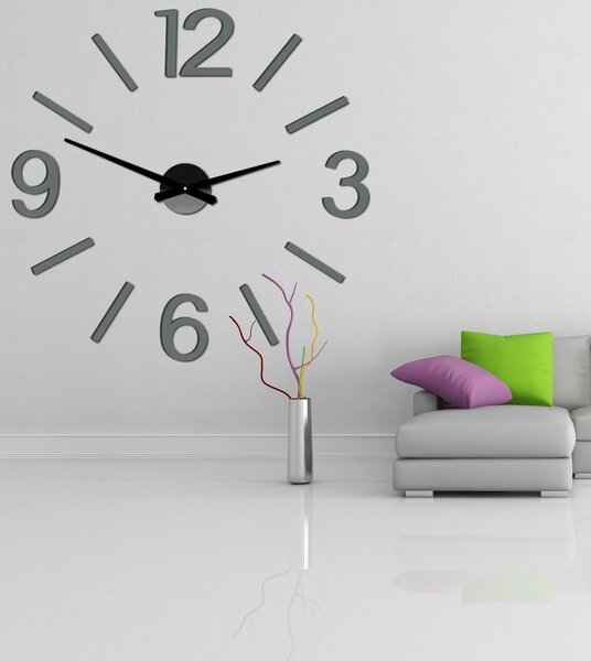 Nástenné hodiny do kuchyne | AUKRO: Čierna Ral 9005 Farba čierna RAL 9005 80 cm 3441-22134 X0067-Wall clock 2D HEU+