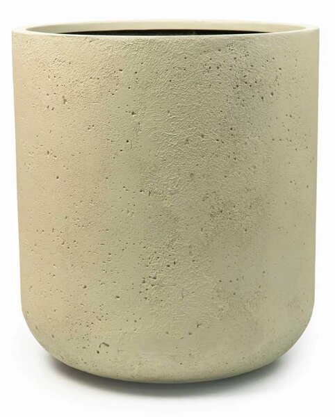 Okrúhly kvetináč CHICO, sklolaminát, priemer 45 x výška 50 cm, krémový