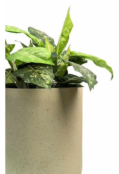 Okrúhly kvetináč CHICO, sklolaminát, priemer 45 x výška 50 cm, krémový