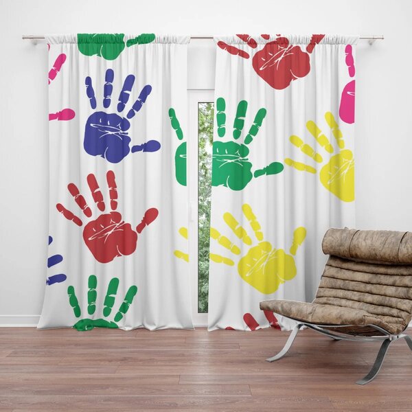 Sablio Záves Farebné otlačky: 2 ks 140x250 cm