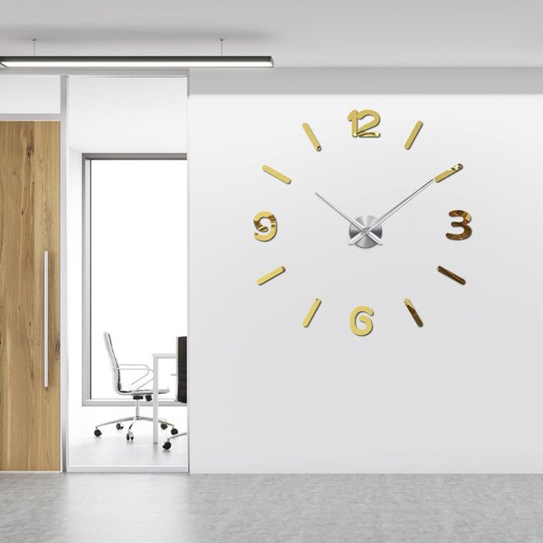 Hodiny na stenu nalepovacie | CJUMBO: Zrkadlo SILVER Farba čierna RAL 9005 80 cm 3492-108478 12S026