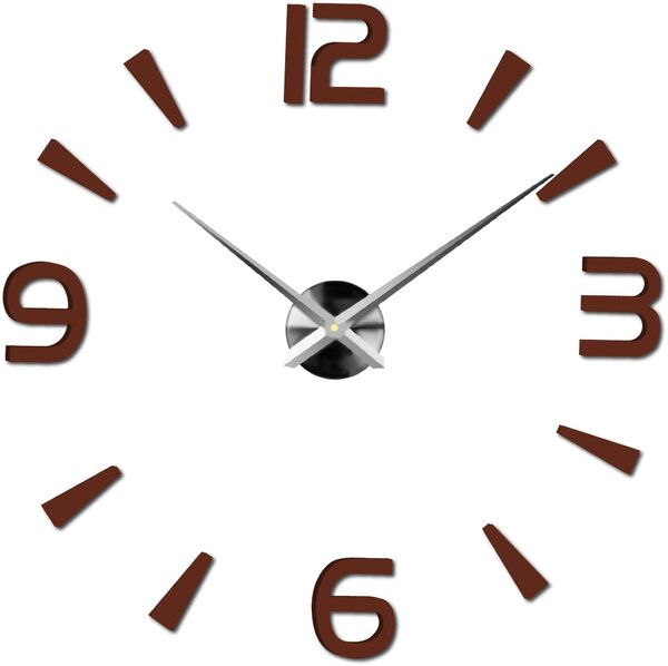 Nalepovacie hodiny na stenu - PINEA: Čierna Ral 9005 Farba čierna RAL 9005 80 cm 3496-23773 12S030-Wall clock HEU-