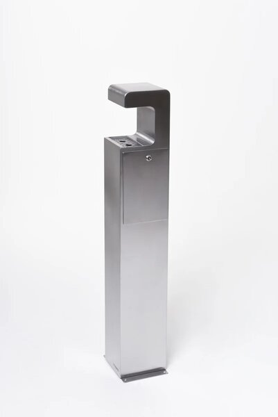 Stojaci popolník FUMIX, brúsený nerez, výška 96 cm, strieborný