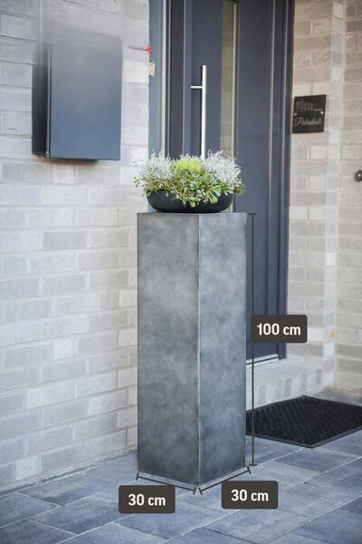 Podstavec PODEST, sklolaminát, výška 100 cm, betón design antracit