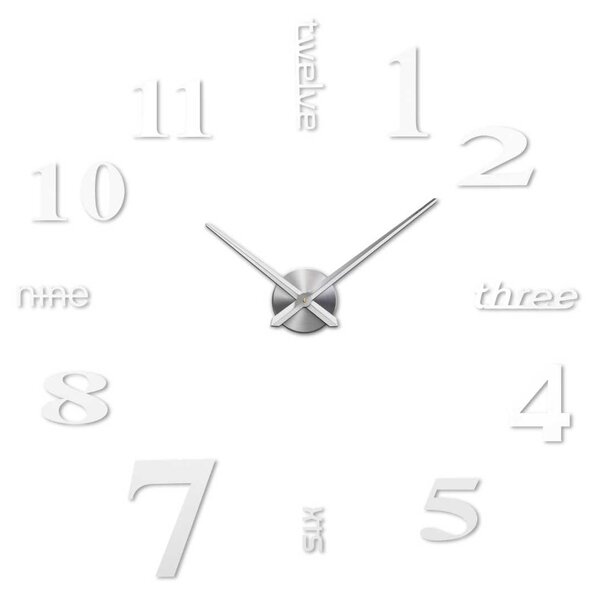 Nástenné hodiny čísla | DARCIA: Zrkadlo SILVER Farba čierna RAL 9005 80 cm 3497-104255 12S015