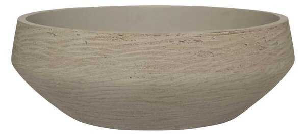 Dekoračná misa SKRELLE, vláknocement, 28x9 cm, béžová