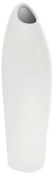 Keramická váza Tonja, biela, 11 x 35 x 9 cm