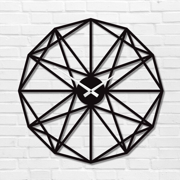 Karlsdesign.sk - Drevené nástenné hodiny - GEOMETRIC - 40cm , Zlatá