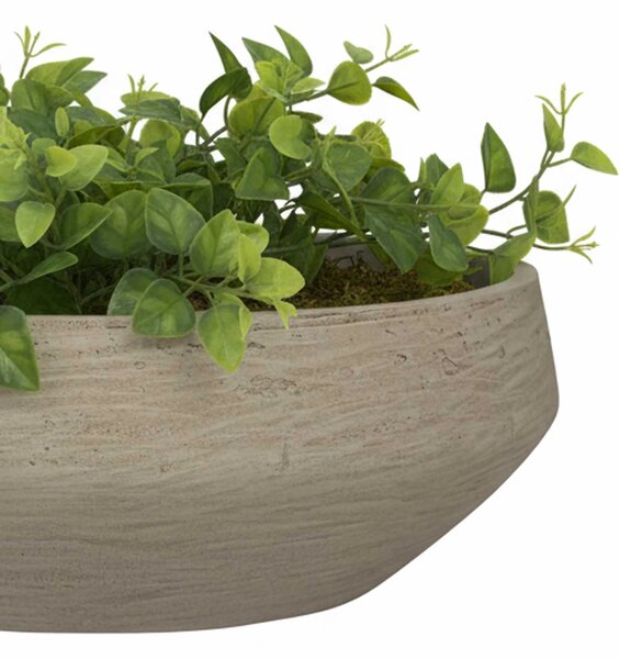 Dekoračná misa SKRELLE, vláknocement, 45x16 cm, béžová