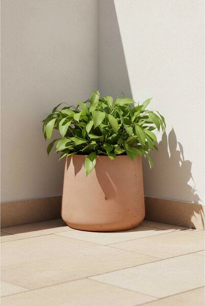 Kvetináč TROPICO, sklolaminát, výška 38 cm, oranžová