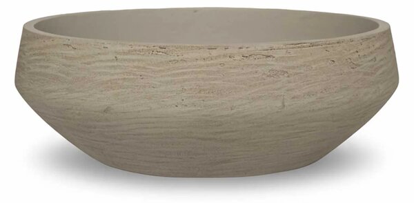 Dekoračná misa SKRELLE, vláknocement, 45x16 cm, béžová