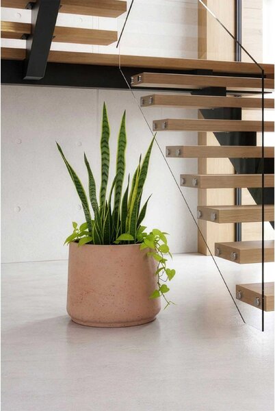 Kvetináč TROPICO, sklolaminát, výška 38 cm, oranžová