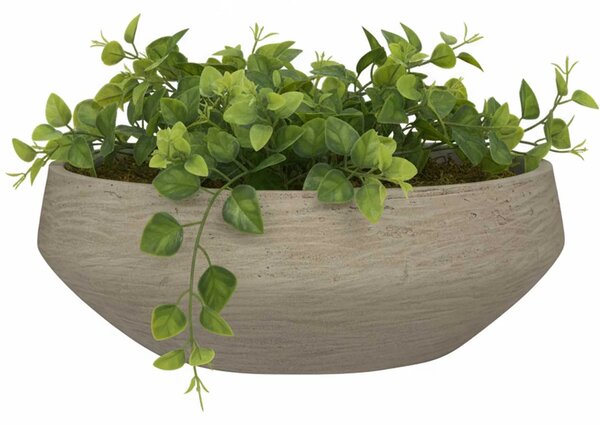 Dekoračná misa SKRELLE, vláknocement, 45x16 cm, béžová