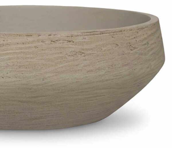 Dekoračná misa SKRELLE, vláknocement, 36x13 cm, béžová