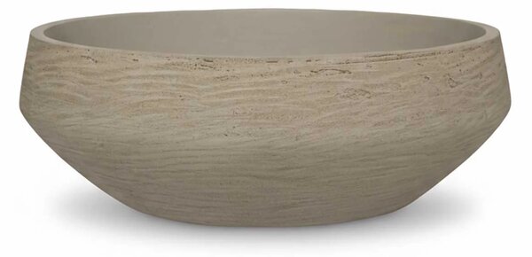 Dekoračná misa SKRELLE, vláknocement, 36x13 cm, béžová