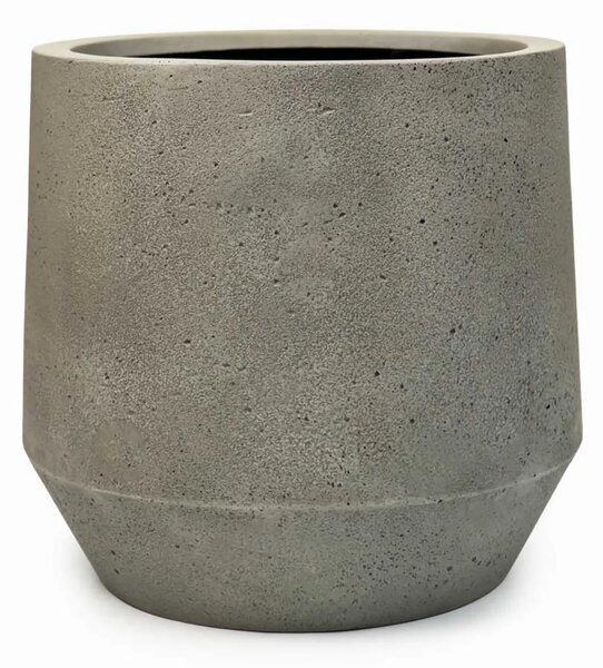 Dizajnový kvetináč NEXORA, sklolaminát, 41x38 cm, sivý