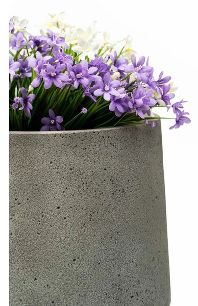 Dizajnový kvetináč NEXORA, sklolaminát, 41x38 cm, sivý