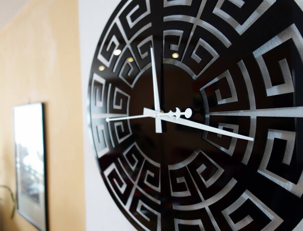 Štýlové akrylové hodiny na stenu – lesklý dekor pre váš domov: Zrkadlo SILVER Strieborné ručičky 20 cm 3703-111970 X0091