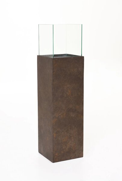 Svietnik CANDELA, hliníkový kompozit, výška 100 cm, hnedo-sivý
