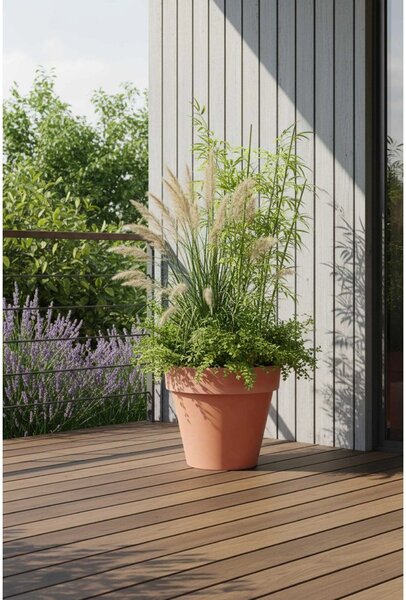 Kvetináč LEVANTA, plast, výška 43 cm, natur