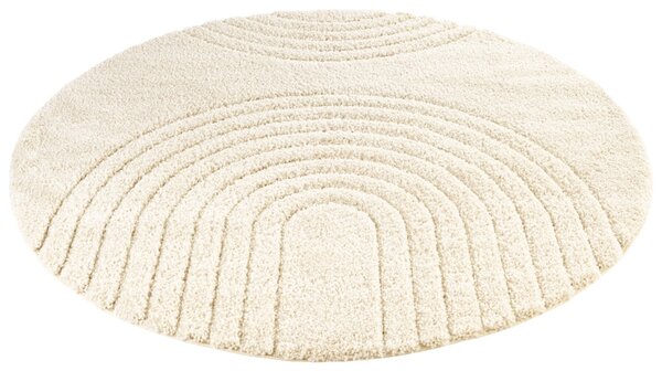 Hanse Home, Kusový koberec Norwalk 105104 cream kruh, 160x160 (priemer) kruh, biela, obývacia izba