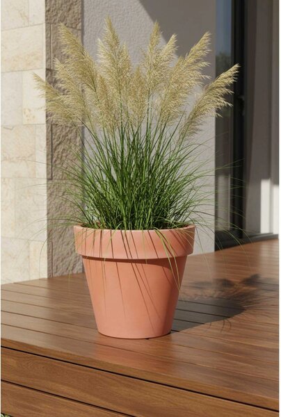 Kvetináč LEVANTA, plast, výška 43 cm, natur