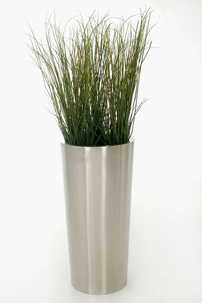 Okrasný kvetináč RONDO, výška 90 cm, brúsený nerez