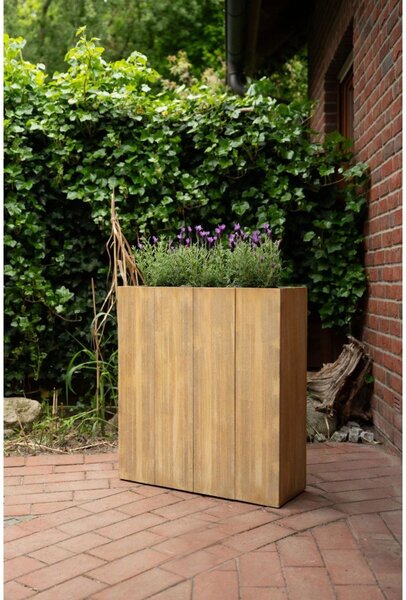 Drevený kvetináč ELEMENTO, šírka 64 cm, drevo, svetlo hnedý
