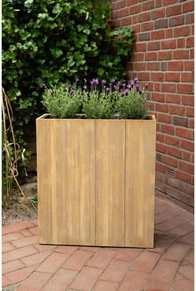 Drevený kvetináč ELEMENTO, šírka 64 cm, drevo, svetlo hnedý