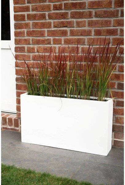 Kvetináč ELEMENTO SLIM, sklolaminát, šírka 90 cm, biela