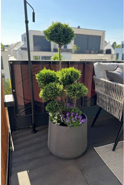 Kvetináč TROPICO, sklolaminát, výška 38 cm, antracit