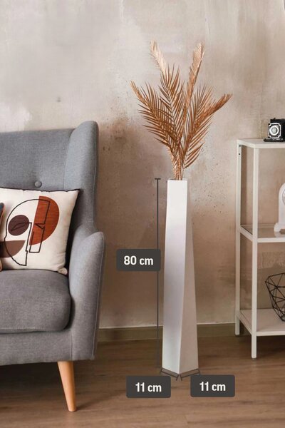 Stojan na sviečky HYDRON, sklolaminát, výška 80 cm, biely
