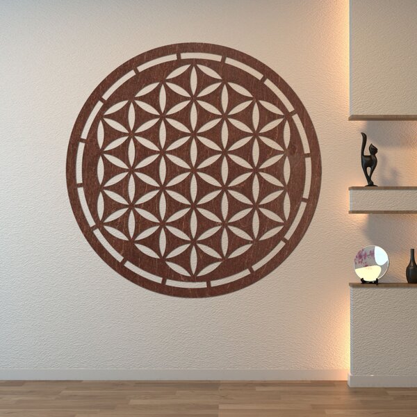 Drevená mandala, dekorácia na stenu | HAAMONY: Preglejka Topoľ - Honey 3071 20 cm 3772-84283 PR0167