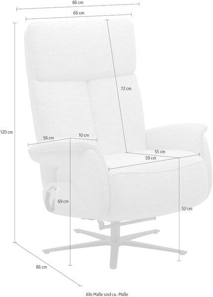 RELAXAČNÉ KRESLO, textil, grafitová Sit & More - Online Only obývacie izby, Online Only