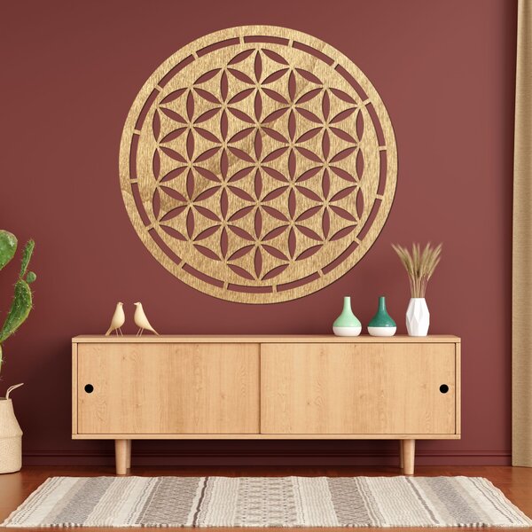 Drevená mandala, dekorácia na stenu | HAAMONY: Preglejka Topoľ - Honey 3071 20 cm 3772-84283 PR0167