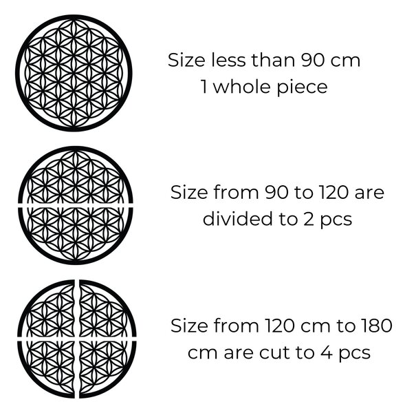 Mandala drevený obraz na stenu | Kvet života: Preglejka - Honey farba 40 cm 3773-78781 FB-PR0168