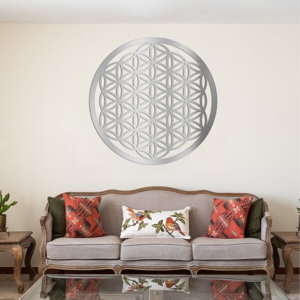Mandala drevený obraz na stenu | Kvet života: Preglejka - Honey farba 40 cm 3773-78781 FB-PR0168