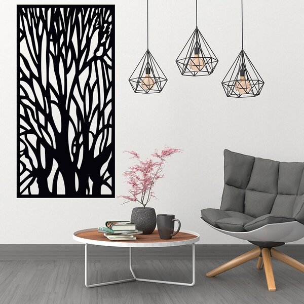 Drevený obraz na stenu silueta konáre z preglejky strom FIBIS: Prírodná preglejka - Topoľ natural 30 x 15 cm 3777-37336 PR0178 HEU-