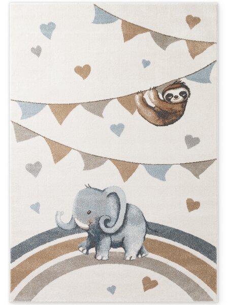 Villeroy & Boch, Detský kusový koberec Villeroy & Boch Boho Kids 106305 Cream Multicolor, 120x170, biela, detská izba