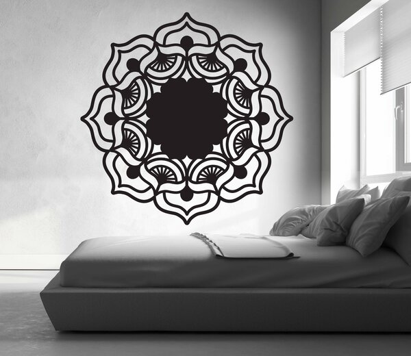 Mandala ruža života okrúhla drevený obraz na stenu z preglejky MIREK: Prírodná preglejka - Topoľ natural Rozmer 20 cm 3776-37264 PR0175 HEU+