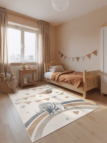 Villeroy & Boch, Detský kusový koberec Villeroy & Boch Boho Kids 106305 Cream Multicolor, 120x170, biela, detská izba