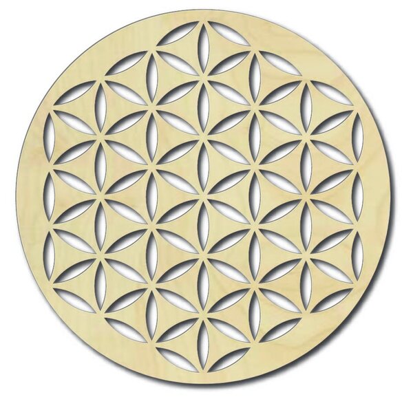 Drevená mandala obraz na stenu - YISUIYU: Prírodná preglejka - Topoľ natural Rozmer 20 cm 3774-37120 PR0169 HEU+