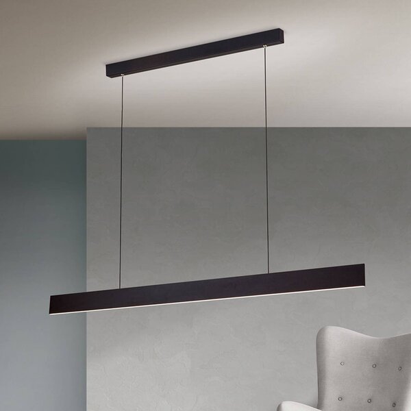 Závesné LED svietidlo Gideon up & downlight čierne, Čierna, Obývacia izba / jedáleň, Hliník, Moderný, Závesné svietidlo