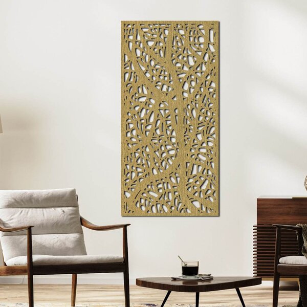 Drevený obraz z preglejky strom s vetvami - STYLO: Preglejka Topoľ - Honey 3071 80 x 40 cm 3784-107739 PR0193
