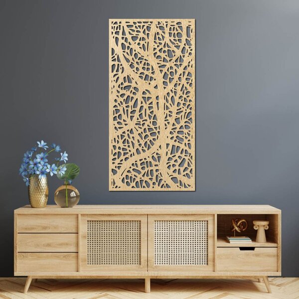 Drevený obraz z preglejky strom s vetvami - STYLO: Preglejka Topoľ - Honey 3071 80 x 40 cm 3784-107739 PR0193