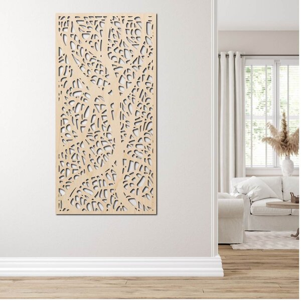 Drevený obraz z preglejky strom s vetvami - STYLO: Preglejka Topoľ - Honey 3071 80 x 40 cm 3784-107739 PR0193